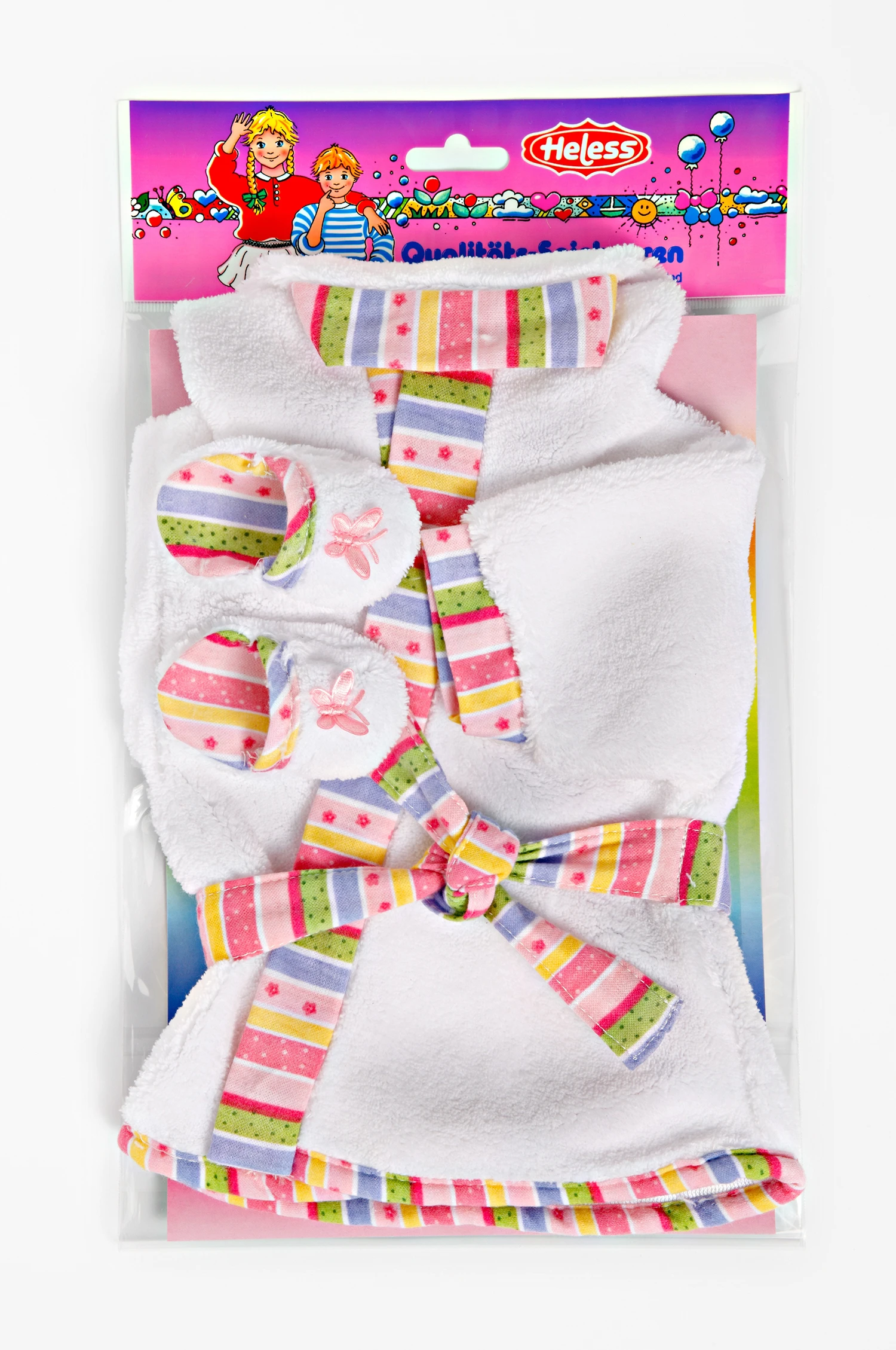 Badjas + Pantoffels Mt. 35 – 46 Cm. - Afbeelding 2