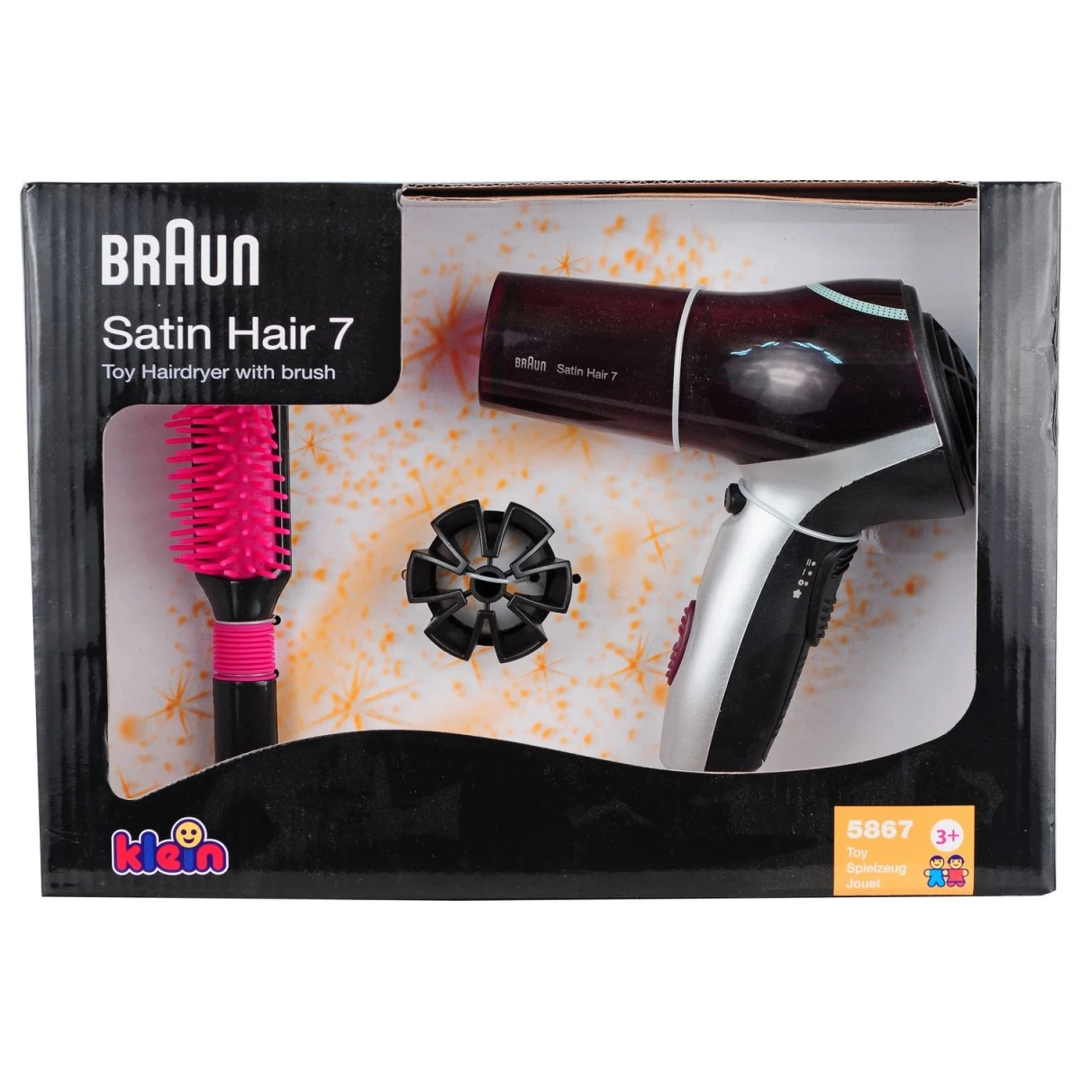 Fohn Set Braun Satin Hair 7 Met Borstel - Afbeelding 3