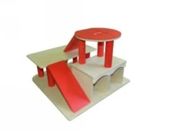 Robuuste Houten Garage Met Helikopterdek VanDijkToys