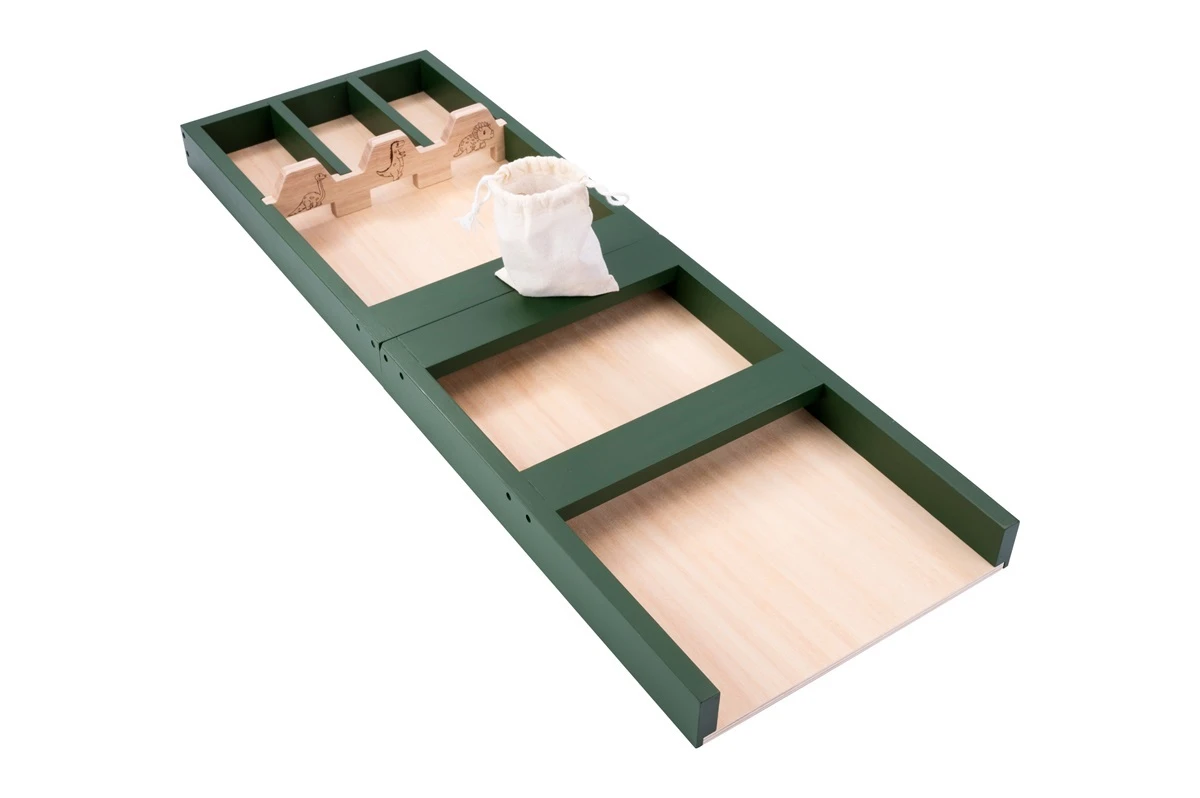 Houten Sjoelbak Junior Mini Sjoelbak 2dlg Groen Dino - Afbeelding 5