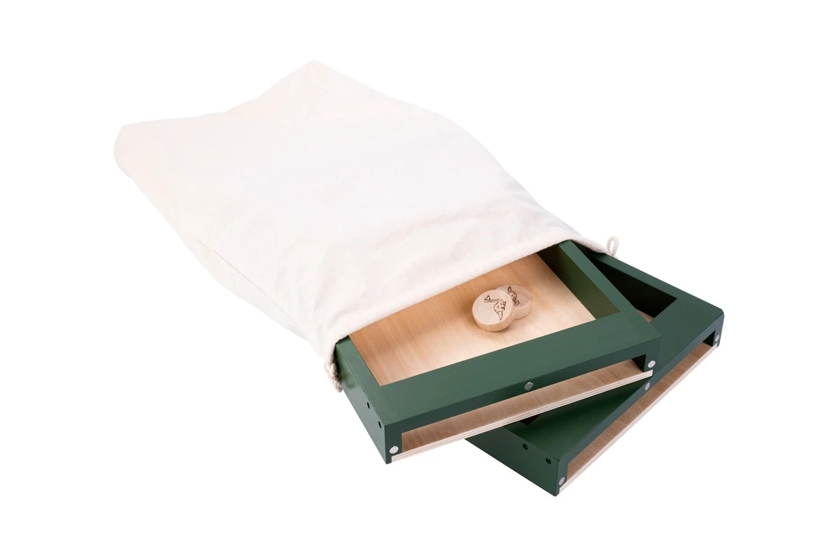 Houten Sjoelbak Junior Mini Sjoelbak 2dlg Groen Dino - Afbeelding 3