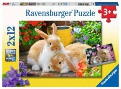 Knuffelmomentje Kinder-Puzzel Ravensburger 2 X 12 Stukjes