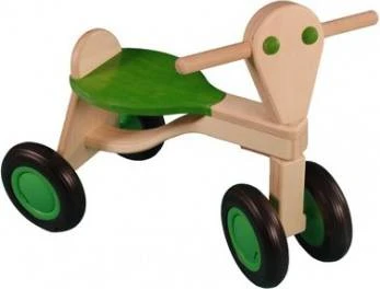 Van Dijk Toys Loopfiets Groen Berkenhout - Afbeelding 2