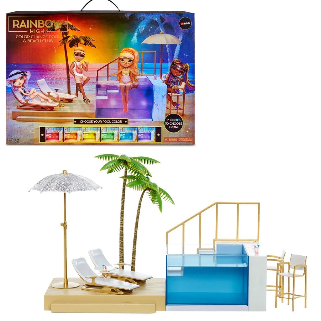 Rainbow High Poppen Color Change Pool And Beach Club Set - Afbeelding 7