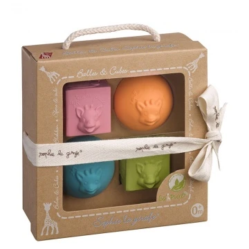 Sophie De Giraf So Pure Set Met 2 Ballen En 2 Blokken