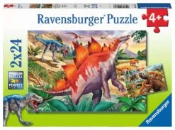 Ravensburger Wilde Oertijd Dieren Kinderpuzzel 2 X 24 Stukjes